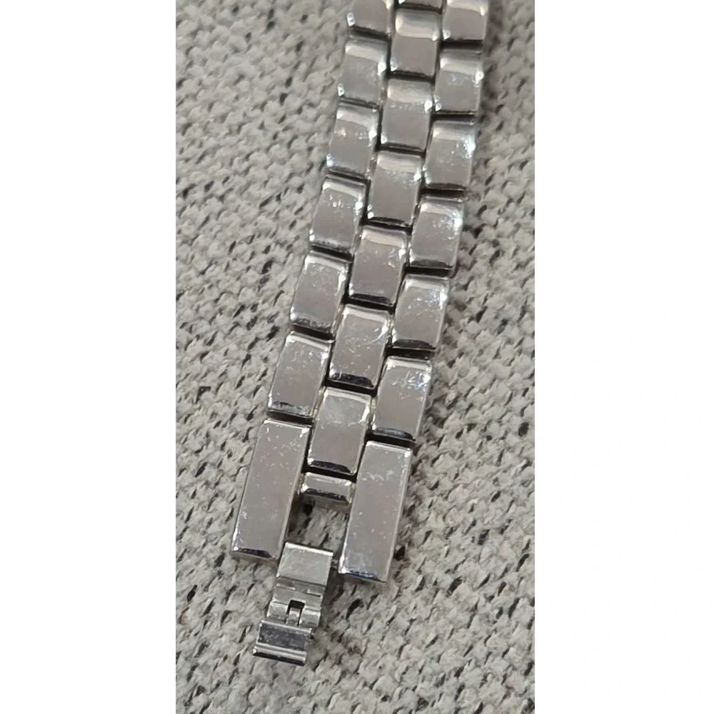 Ellen Tracy Women's Silver Tone Rose Gold Accent Watch‎ ET5312SL Sparkle Accents
